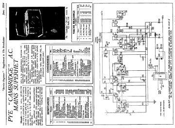 Pye CR AC schematic circuit diagram